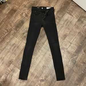 Rag & bone black jeans 10 inch skinny style/model: W1532\769BLK SIZE 25